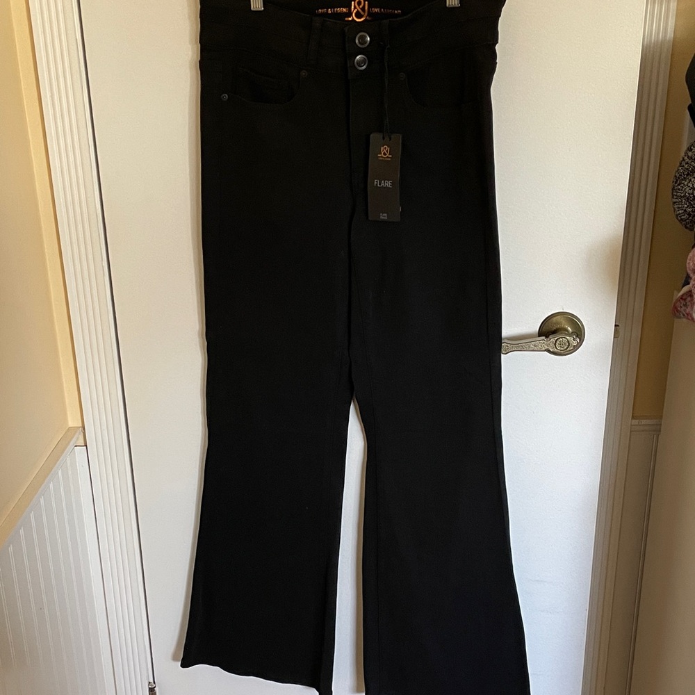 NWT Size 12 Love & Legend Black Flare Jeans